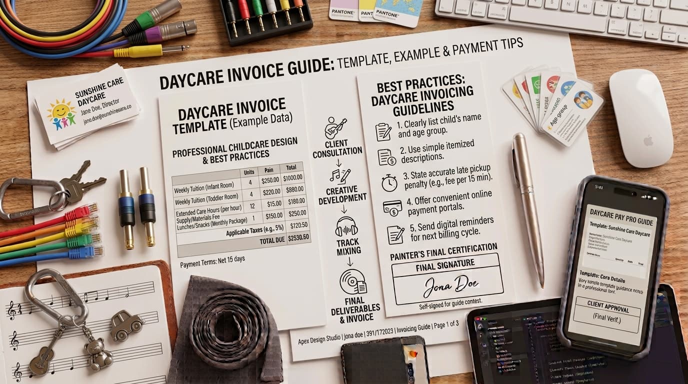 Daycare Invoice Template: Guide and Example — ToolNimbly article cover