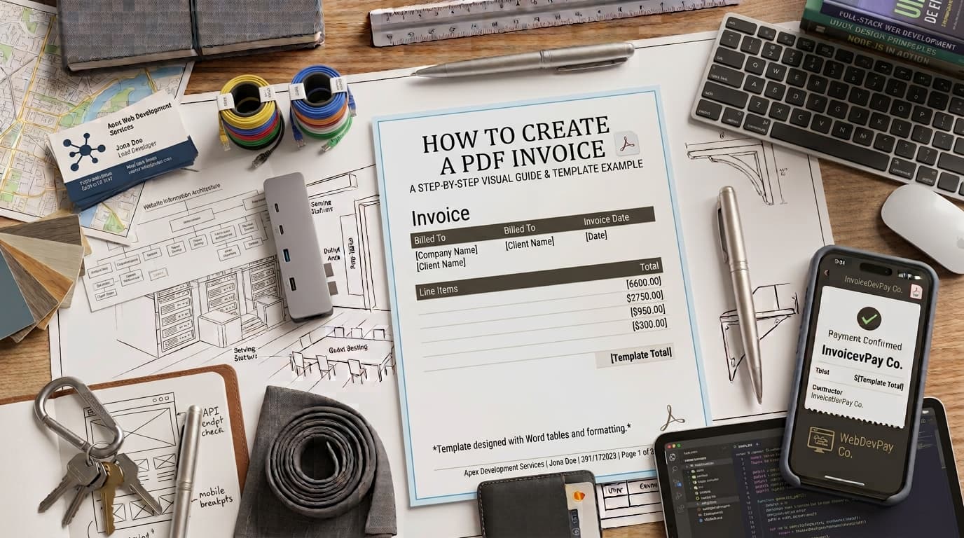 How to Create a PDF Invoice — ToolNimbly article cover