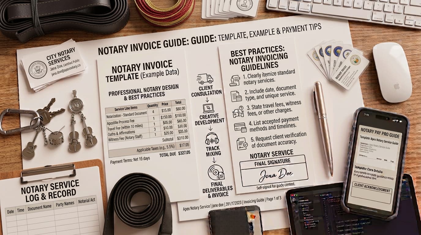 Notary Invoice Template: Guide and Example — ToolNimbly article cover