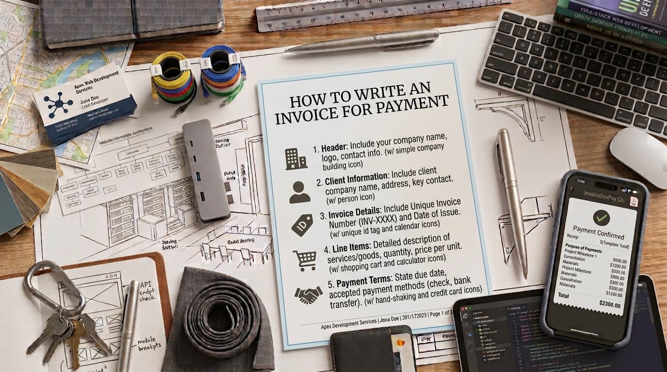 How to Write an Invoice for Payment — ToolNimbly article cover