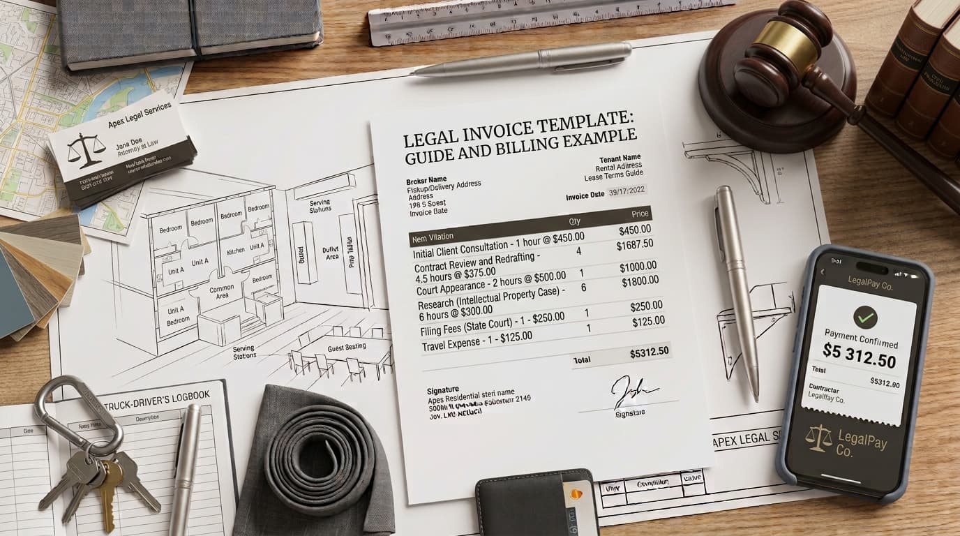 Legal Invoice Template: Guide and Billing Example — ToolNimbly article cover