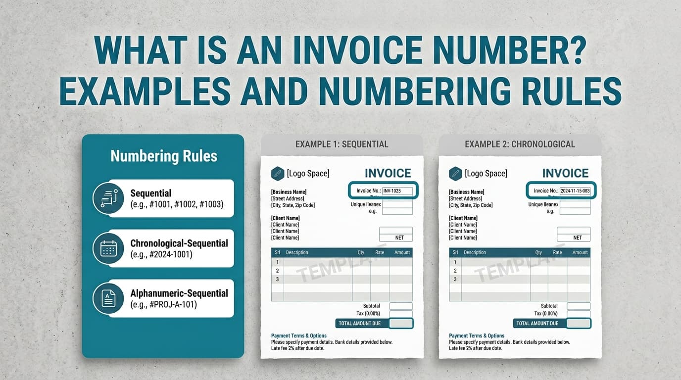 What Is an Invoice Number? Examples and Numbering Rules — ToolNimbly article cover