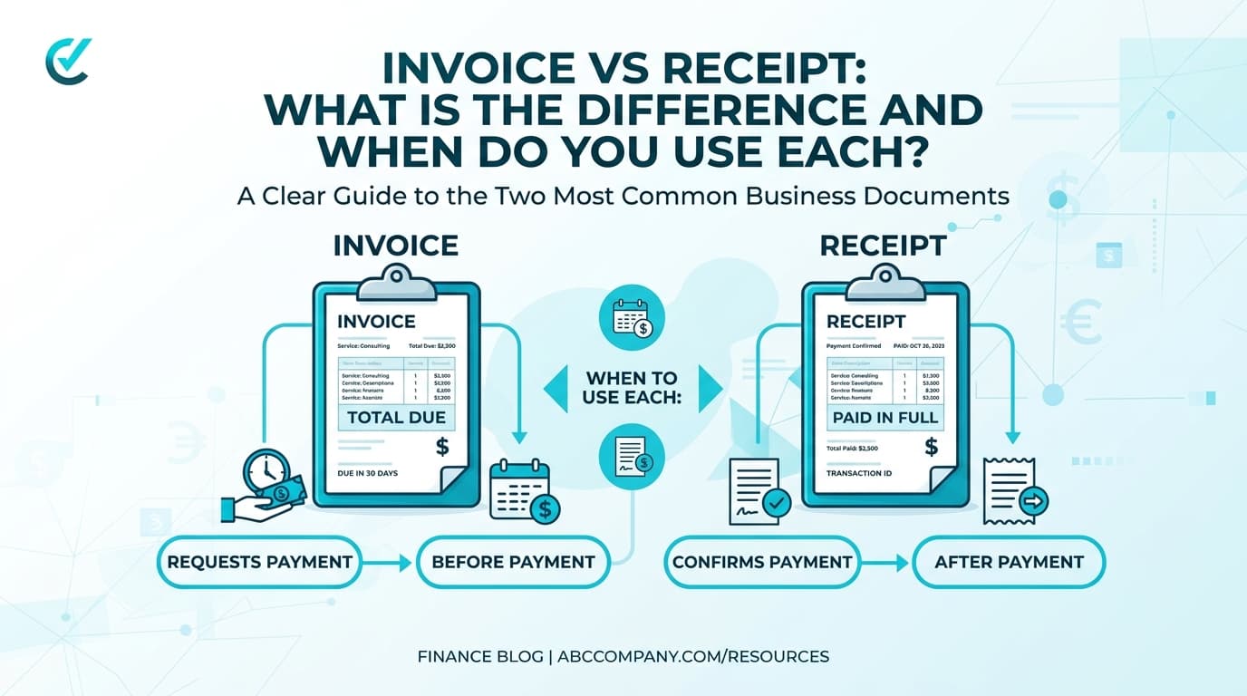 Invoice vs Receipt: What Is the Difference and When Do You Use Each? — ToolNimbly article cover
