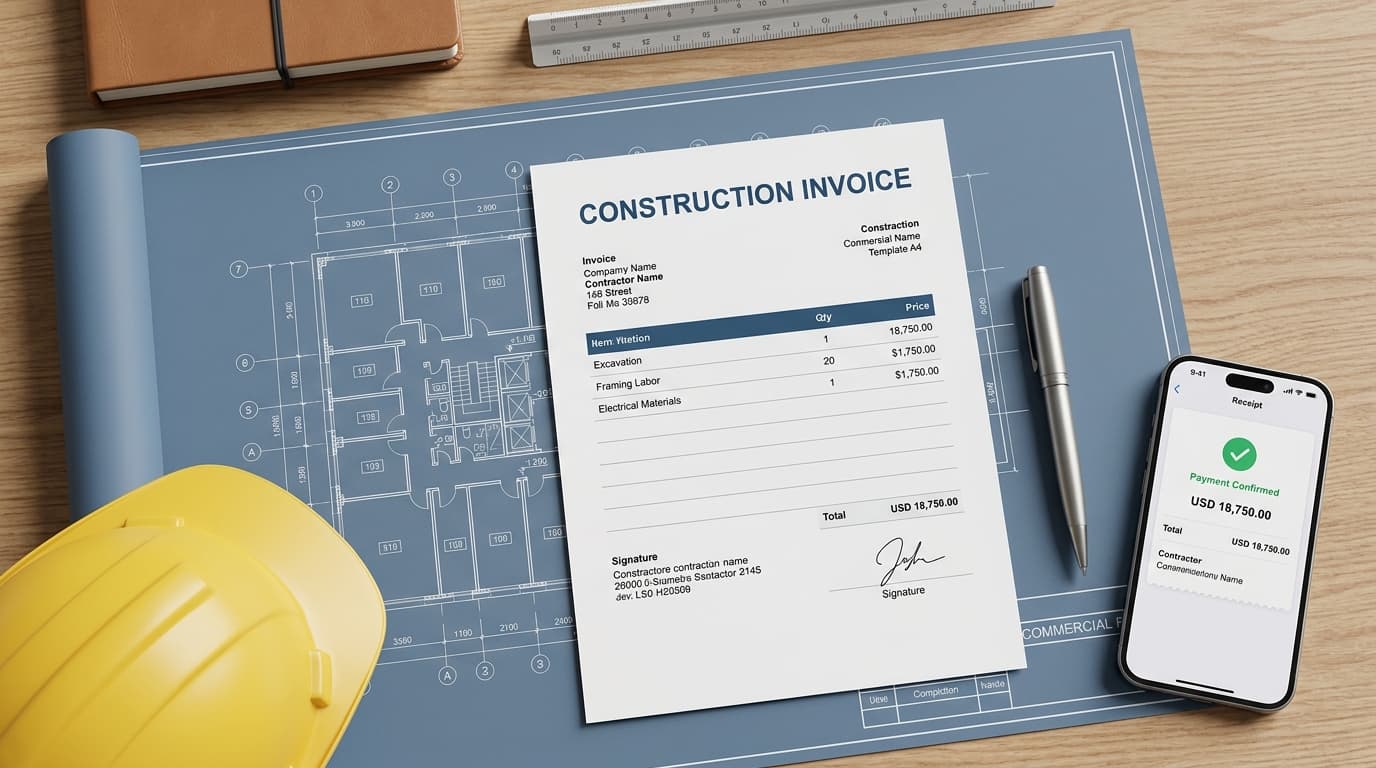 Construction Invoice Template: Guide and Sample — ToolNimbly article cover