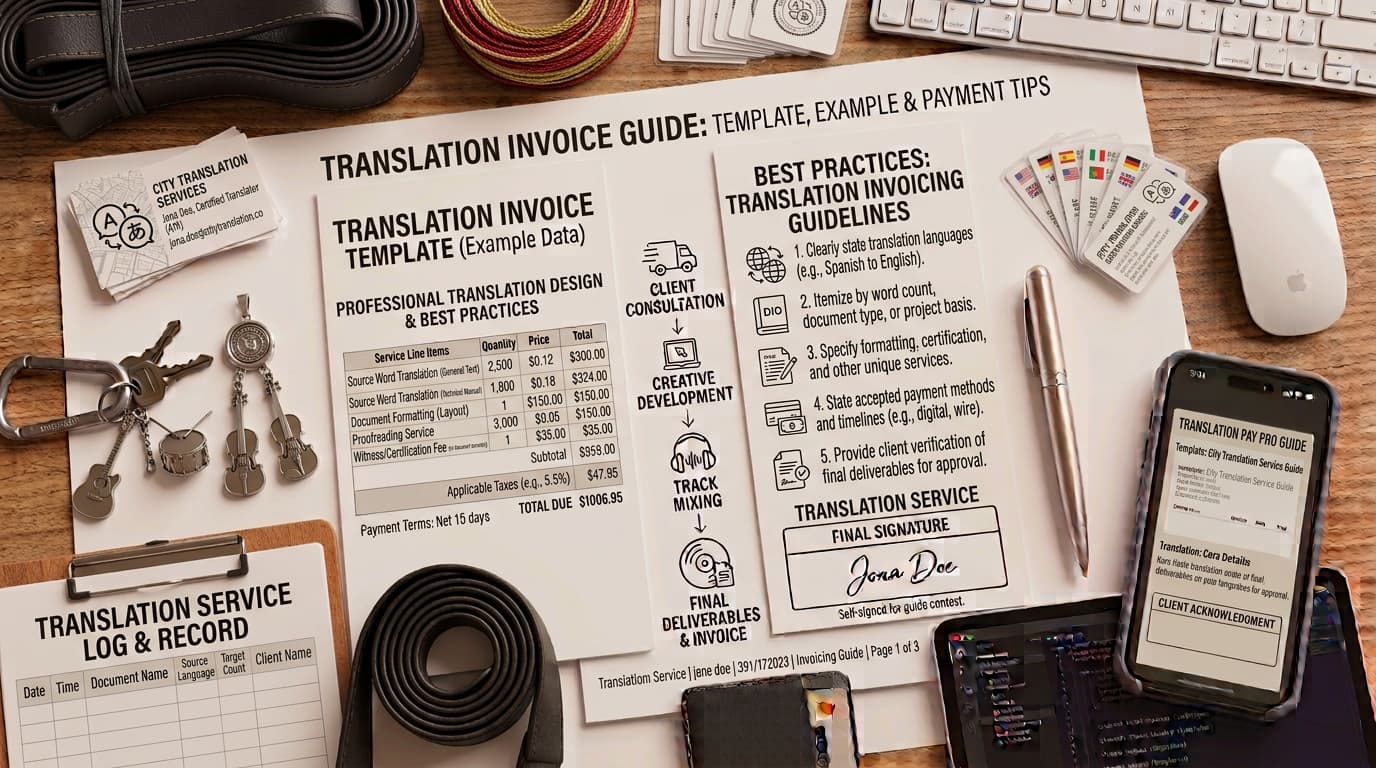 Translation Invoice Template: Guide and Example — ToolNimbly article cover