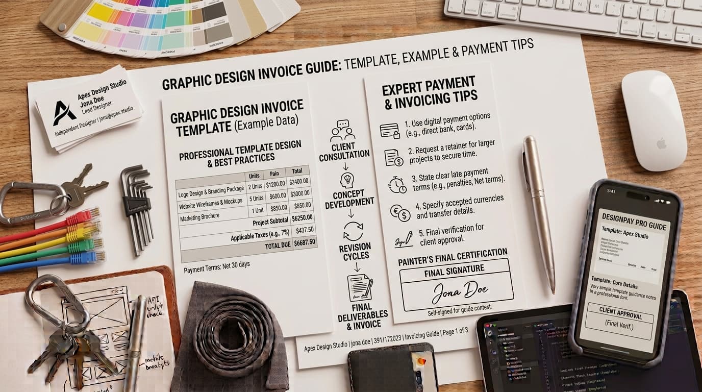 Graphic Design Invoice: Template, Example and Payment Tips — ToolNimbly article cover