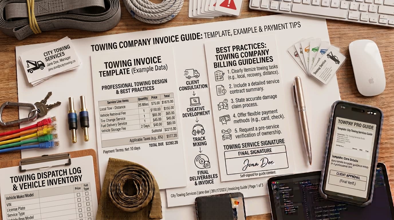 Towing Invoice Template: Guide and Example — ToolNimbly article cover