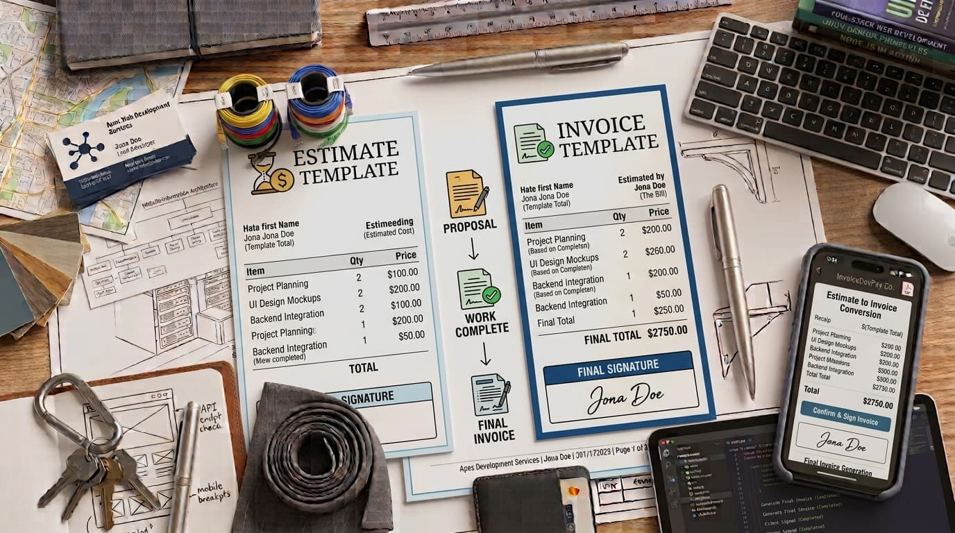 Estimate Invoice Template: How to Convert an Estimate into an Invoice — ToolNimbly article cover